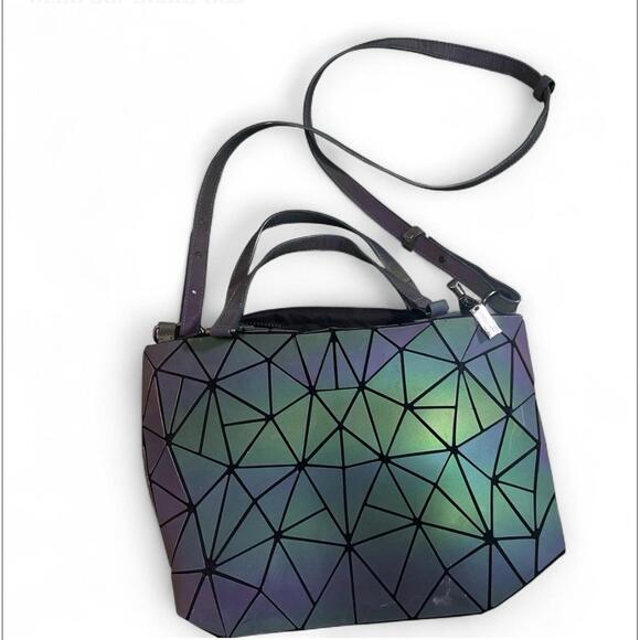 Handbags - Geometric Luminous Purses and Handbags for Women Holographic Reflective Crossbod